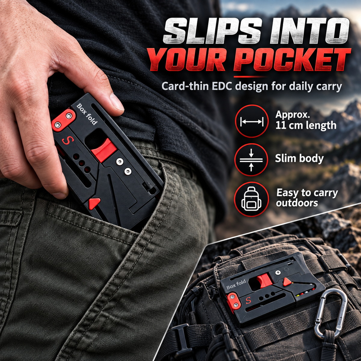 Compact Foldable High‑Power Slingshot – Pocket‑Ready for Outdoor Target Shooting