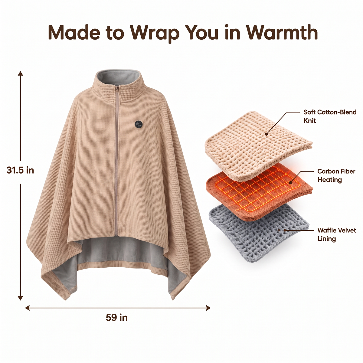 Vesaron™ Heated Wearable Blanket Wrap